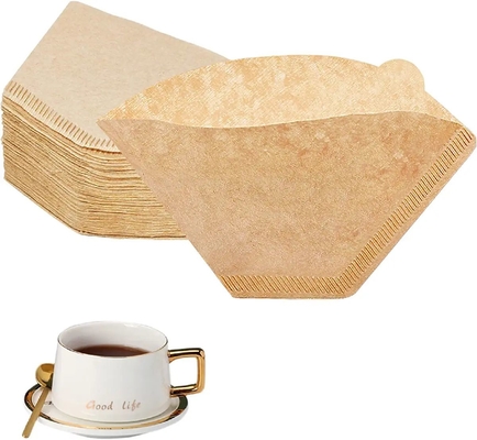 Cone Shaped Unbleached Natural Compostable Coffee Filters Paper Disposable V60 100PCS