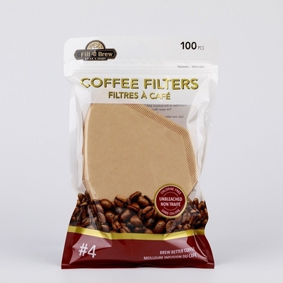 Virgin Wood Pulp 2-4 Person V60 Coffee Drip Filter Paper Customized Bag