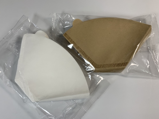 Bleached Paper Cone Style Coffee Filters Wood Pulp